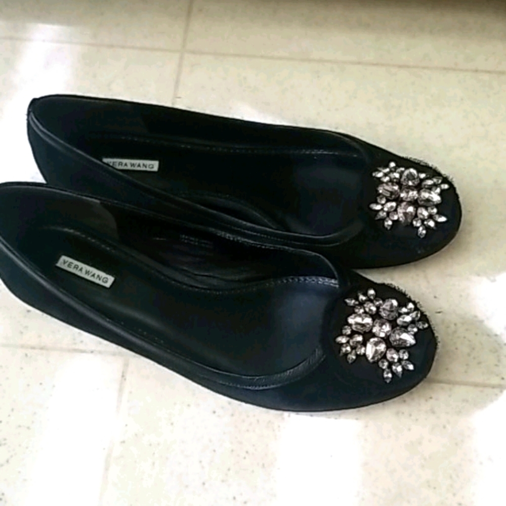 Authentic VERA WANG jeweled ballet flats